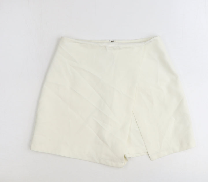 ASOS Womens White Polyester Skort Size 6 Regular Zip
