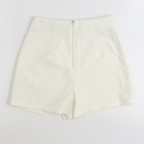 ASOS Womens White Polyester Skort Size 6 Regular Zip