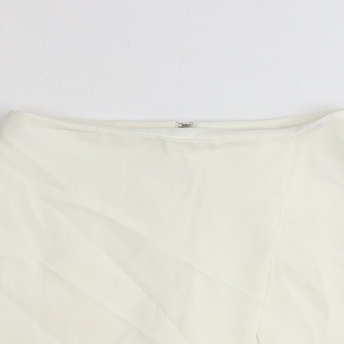 ASOS Womens White Polyester Skort Size 6 Regular Zip