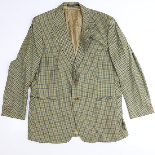 Marks and Spencer Mens Brown Check Polyester Jacket Suit Jacket One Size Regular