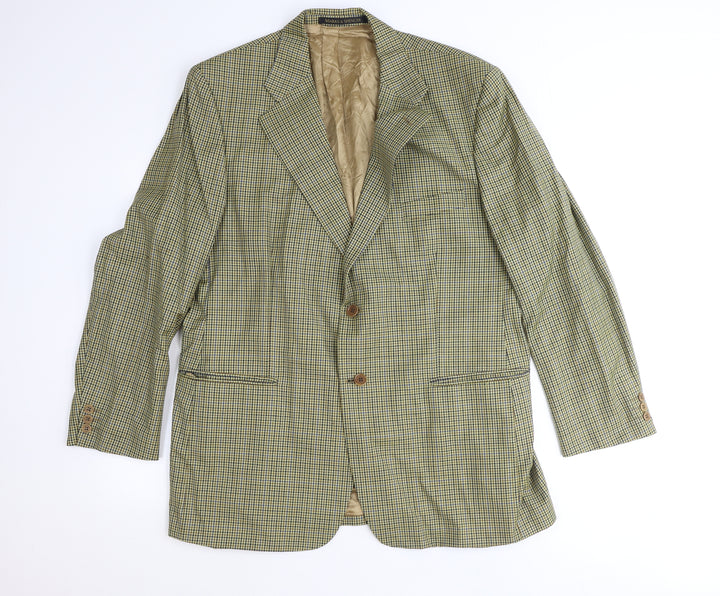 Marks and Spencer Mens Brown Check Polyester Jacket Suit Jacket One Size Regular