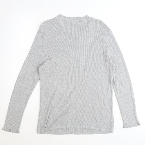 Dorothy Perkins Womens Grey Crew Neck Polyester Pullover Jumper Size 16 Pullover
