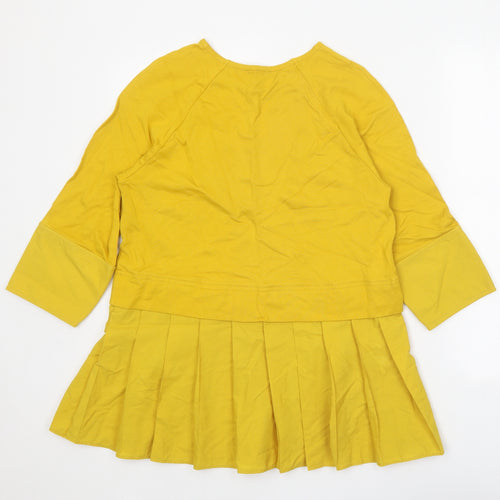 COS Womens Yellow Viscose Basic Blouse Size XS Round Neck