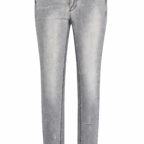Fresh Made Womens Grey Cotton Skinny Jeans Size XS Regular Zip