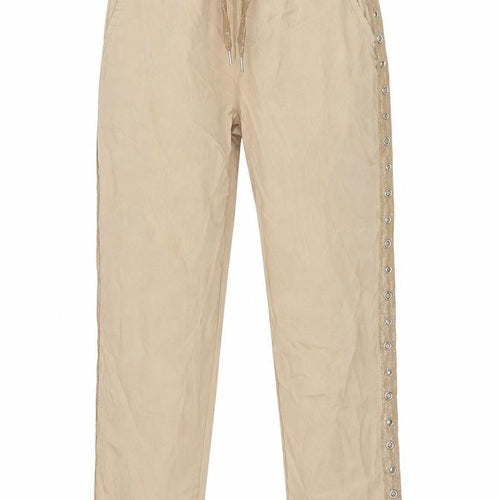 Preworn Womens Beige Viscose Trousers Size 28 L28 in Regular Drawstring