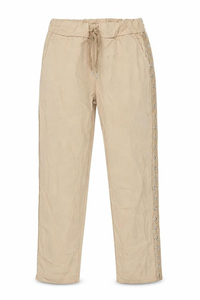 Preworn Womens Beige Viscose Trousers Size 28 L28 in Regular Drawstring