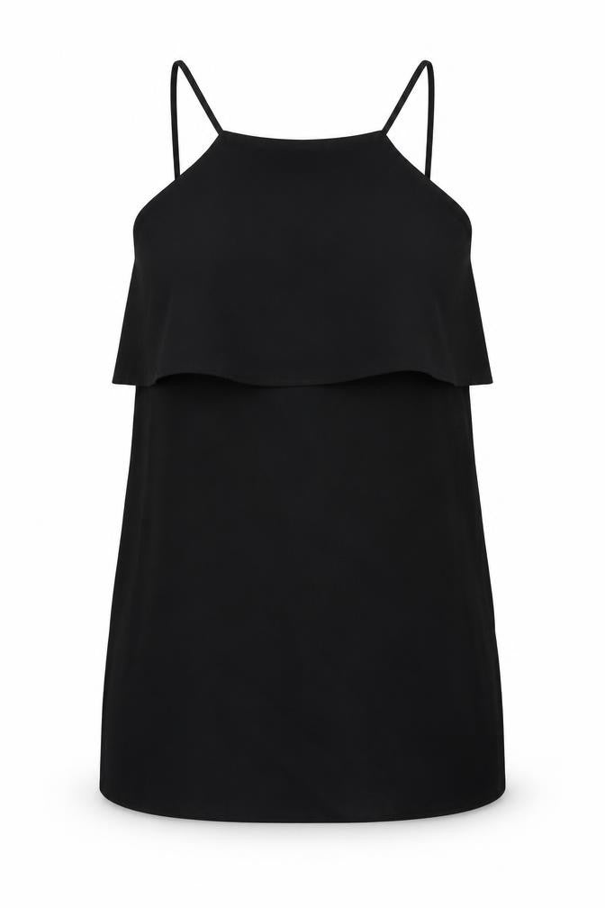 Womens Black Polyester Mini Size L Square Neck Pullover