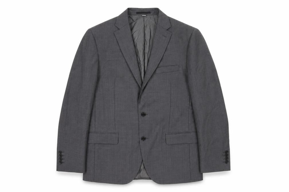 Front view of Autograph men’s grey cotton jacket suit jacket, size 40, regular