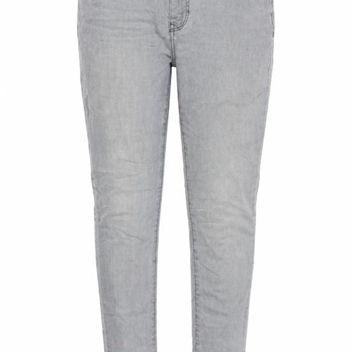 H&M Womens Grey Cotton Skinny Jeans Size 12 Regular Zip