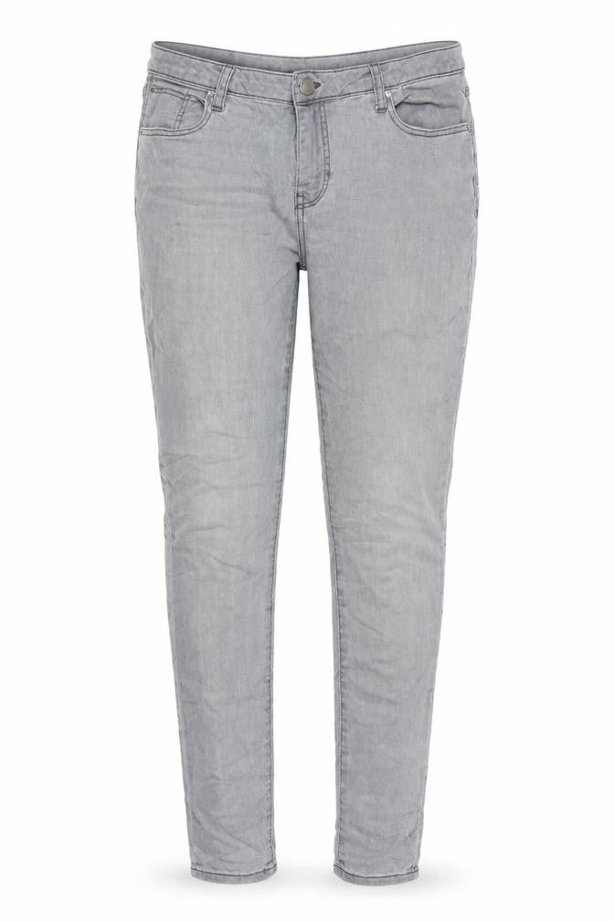 H&M Womens Grey Cotton Skinny Jeans Size 12 Regular Zip