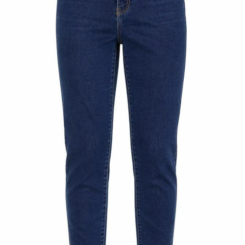 Mango Womens Blue Cotton Tapered Jeans Size 26 in Regular Zip