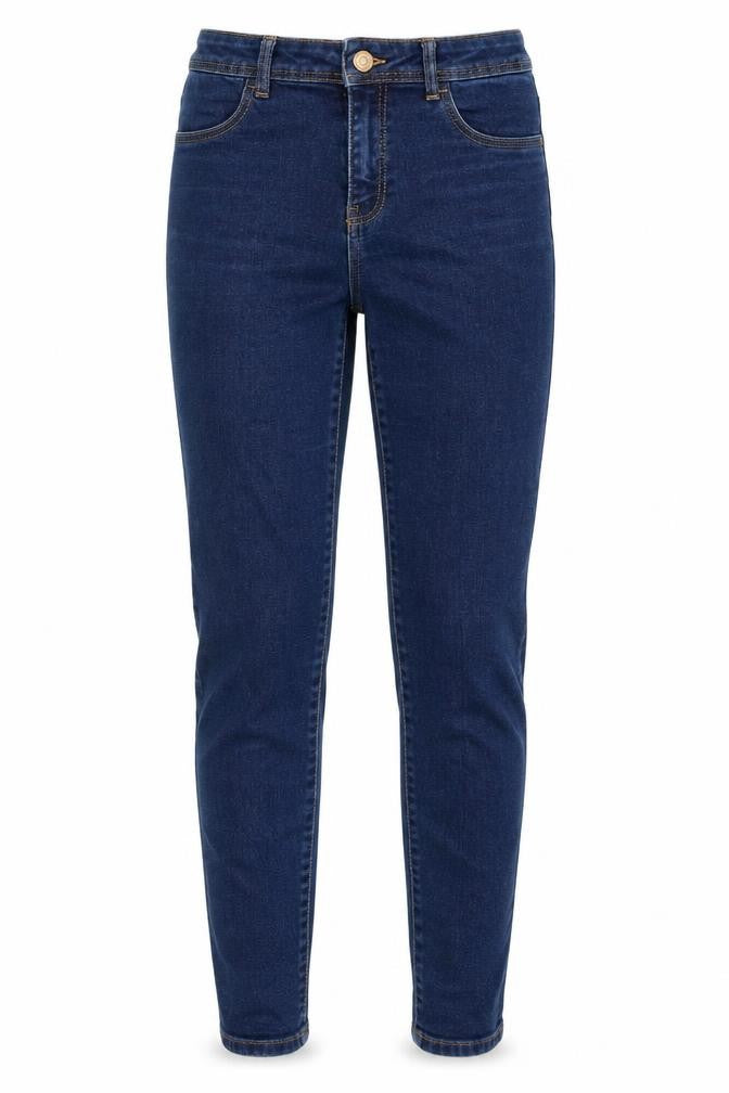 Mango Womens Blue Cotton Tapered Jeans Size 26 in Regular Zip