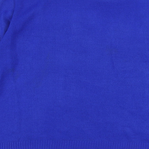 Glimpse Design Womens Blue Crew Neck Acrylic Pullover Jumper Size M