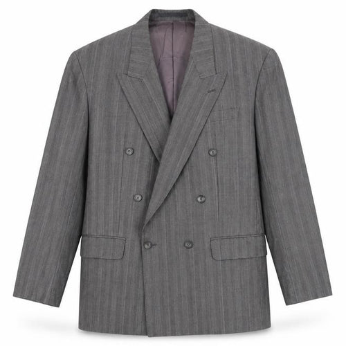 Made In England Mens Grey Viscose Jacket Suit Jacket Size 40 Big & Tall