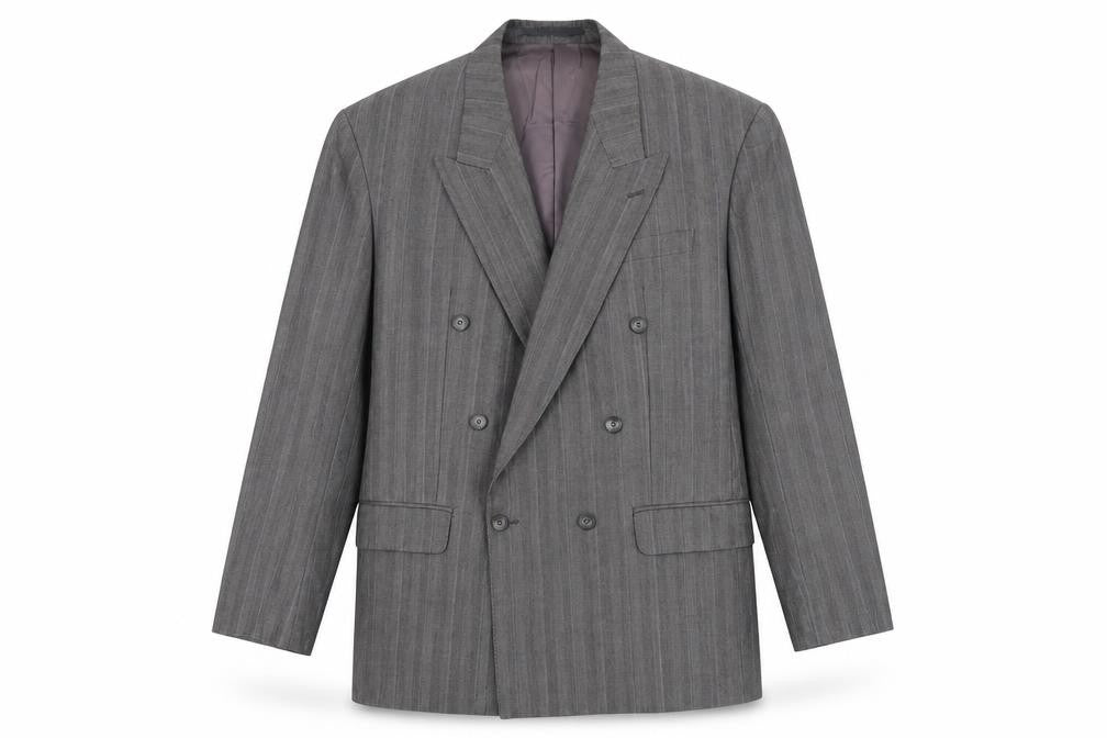 Made In England Mens Grey Viscose Jacket Suit Jacket Size 40 Big & Tall