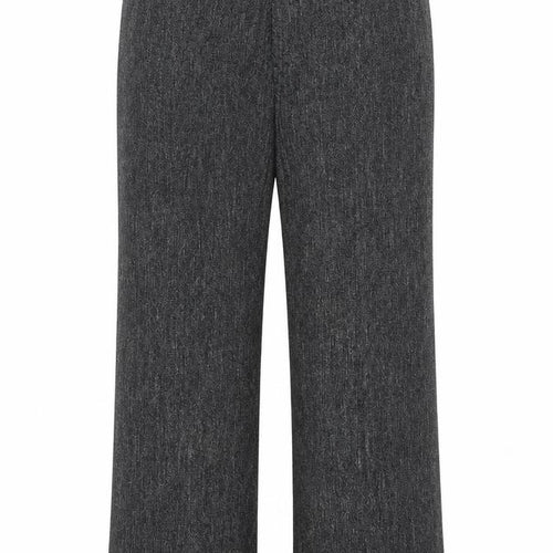 Lina Paris Womens Grey Geometric Viscose Trousers Size 36 in Regular Zip