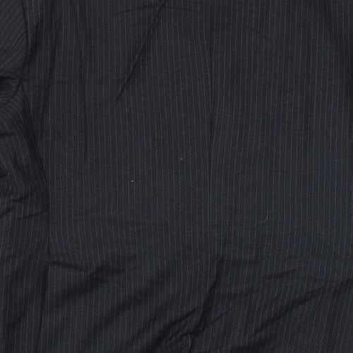 Marks and Spencer Mens Grey Striped Cotton Jacket Suit Jacket Size 42 Regular