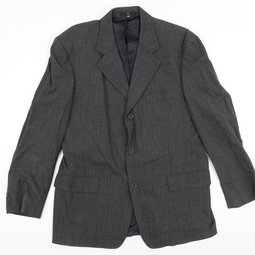 Ciro Citterio Mens Grey Polyester Jacket Suit Jacket Size 38 Regular