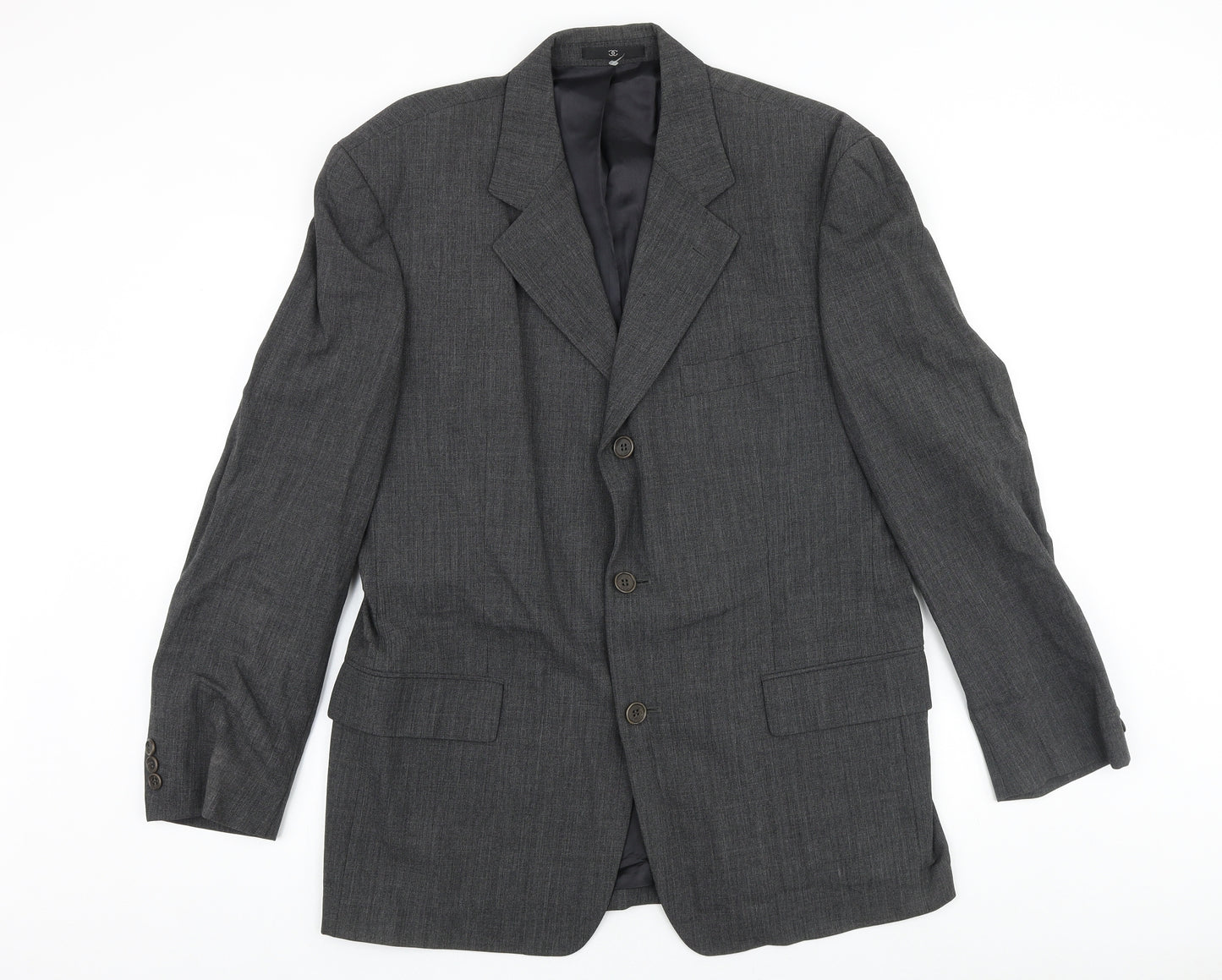 Ciro Citterio Mens Grey Polyester Jacket Suit Jacket Size 38 Regular