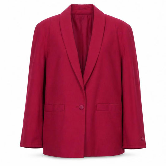 Front view of Planet women’s pink jacket blazer, size UK 10, button