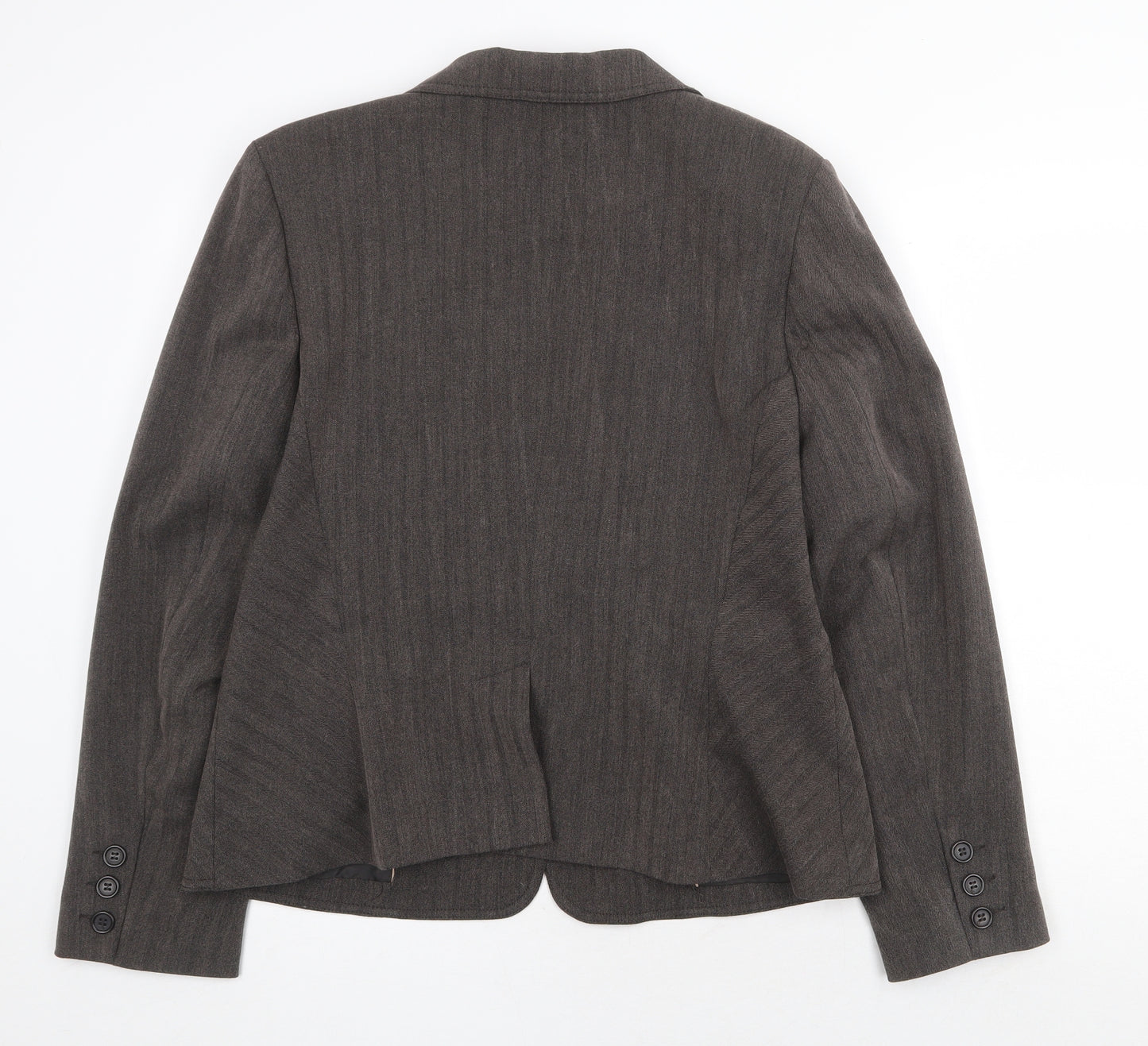 Dorothy Perkins Womens Grey Polyester Jacket Blazer Size 18 Button