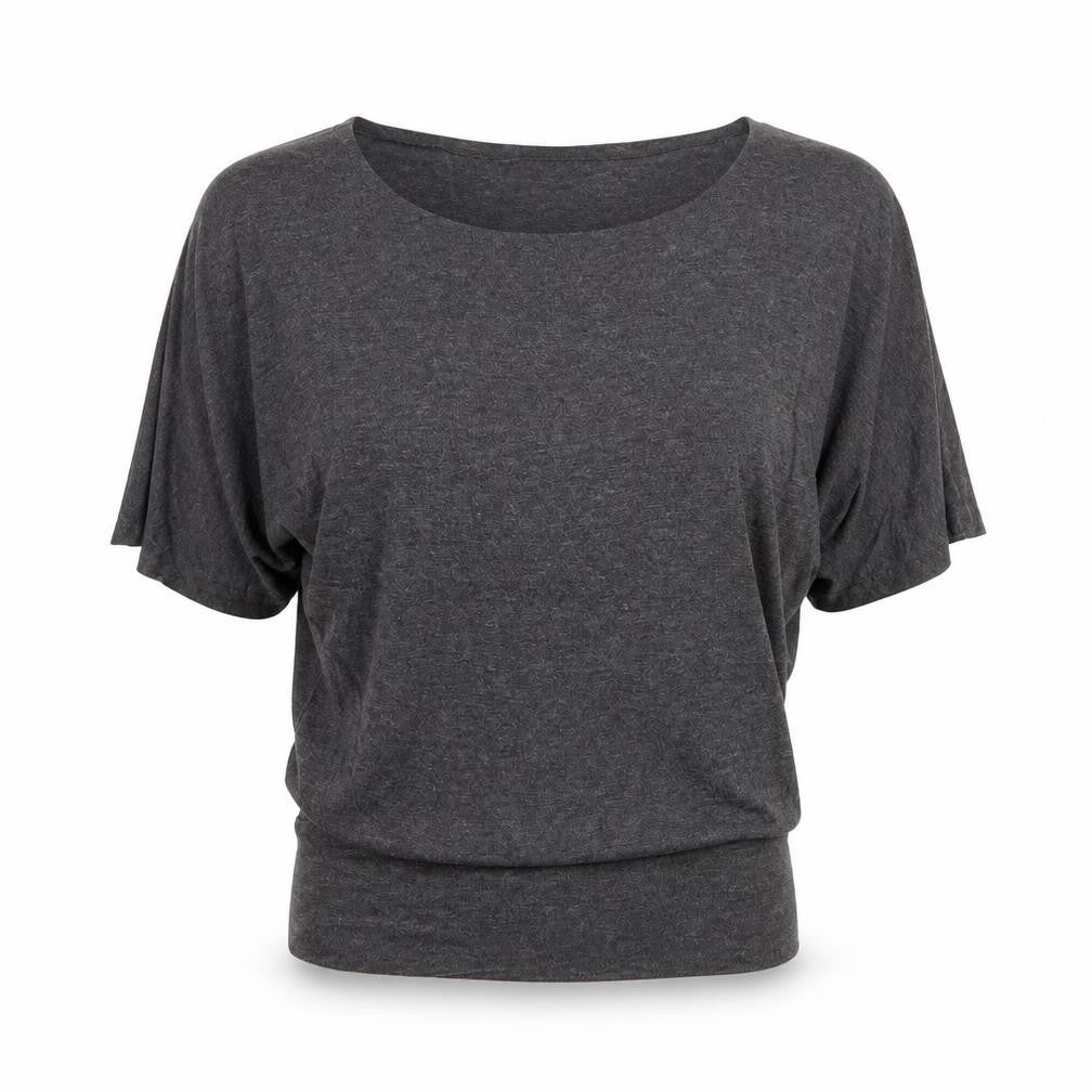 Front view of Zara women’s grey scoop neck viscose jumper, size S