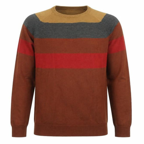 Cedar Wood State Mens Multicoloured Round Neck Striped Acrylic Pullover Jumper Size XS Long Sleeve