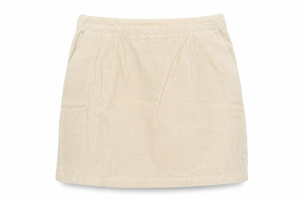 New Look Womens Beige Cotton Mini Skirt Size 10 Zip