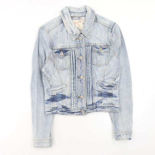 Matalan Womens Blue Jacket Size 8 Button