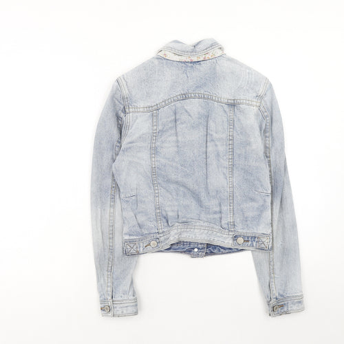 Matalan Womens Blue Jacket Size 8 Button