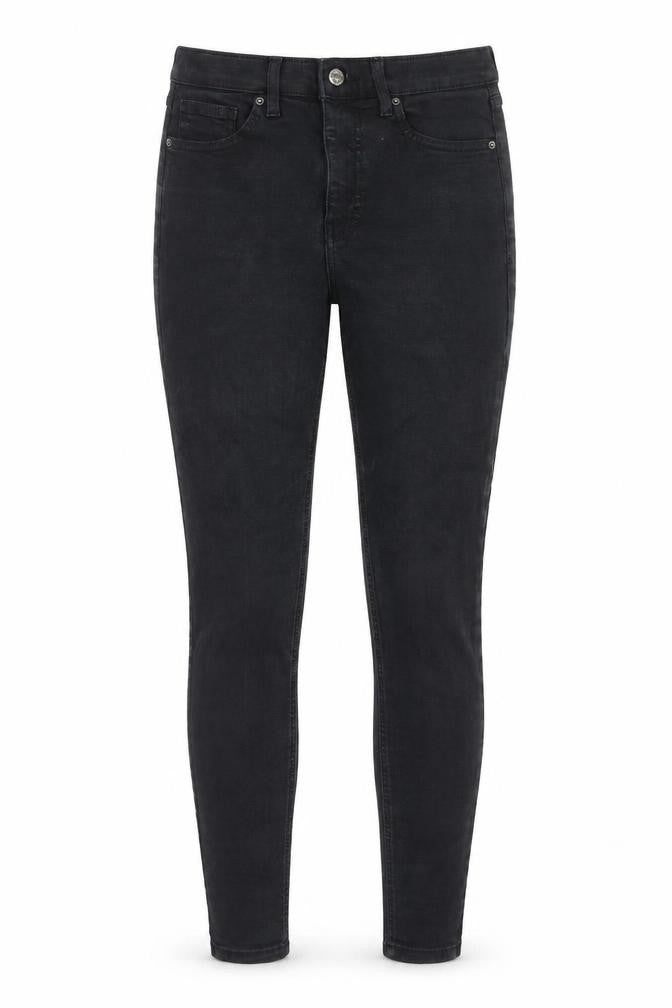 Topshop Womens Black Cotton Skinny Jeans Size 28 in L30 in Regular Zip