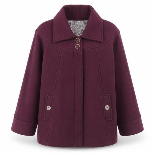 Ann De Lancay Womens Purple Jacket Blazer Size 16 Button