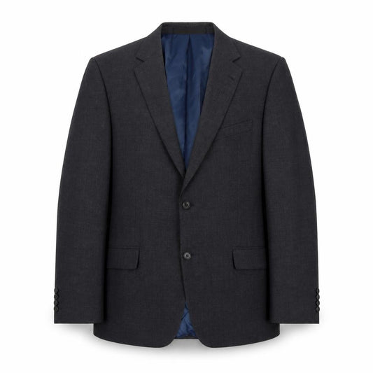 Front view of Marks & Spencer men’s blue wool jacket suit jacket, size M, regular