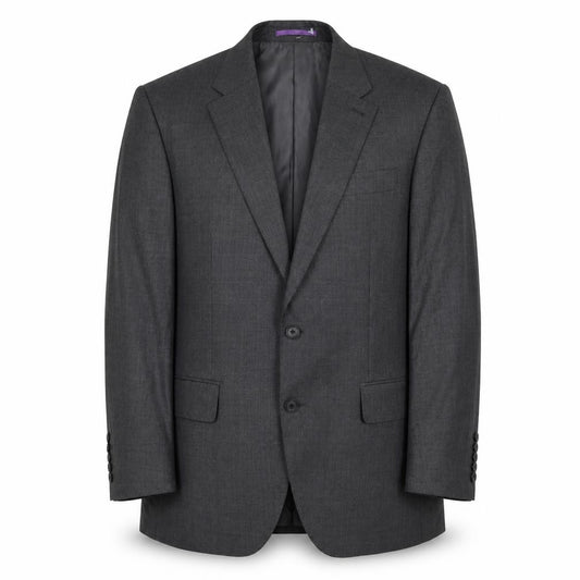 Front view of Next men’s grey wool jacket suit jacket, size S, regular