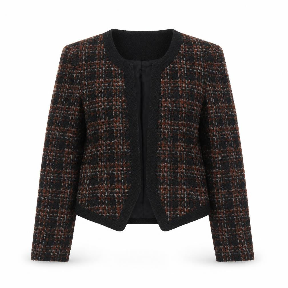 Next Womens Black Geometric Jacket Blazer Size 6 Hook & Eye