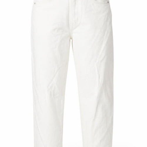 Stradivarius Womens Beige Cotton Straight Jeans Size 6 L25 in Regular Button