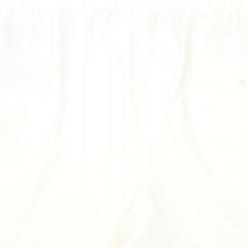 Marks and Spencer Womens Ivory Polyester Hot Pants Shorts Size 24 Regular Pull On