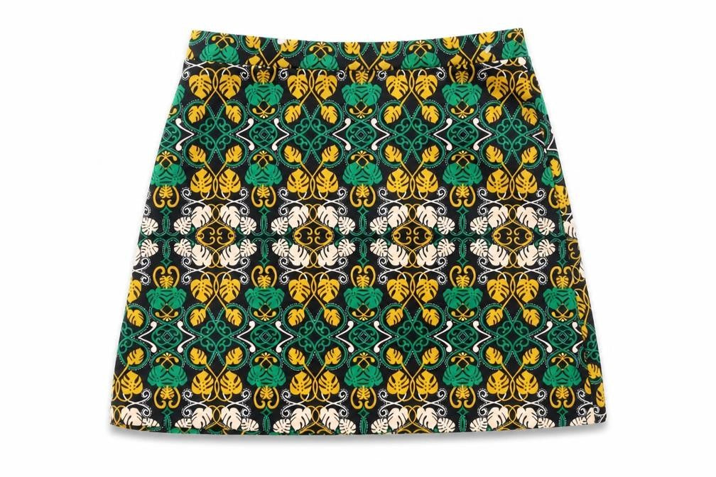 H&M Womens Multicoloured Geometric Polyester Straight & Pencil Skirt Size S