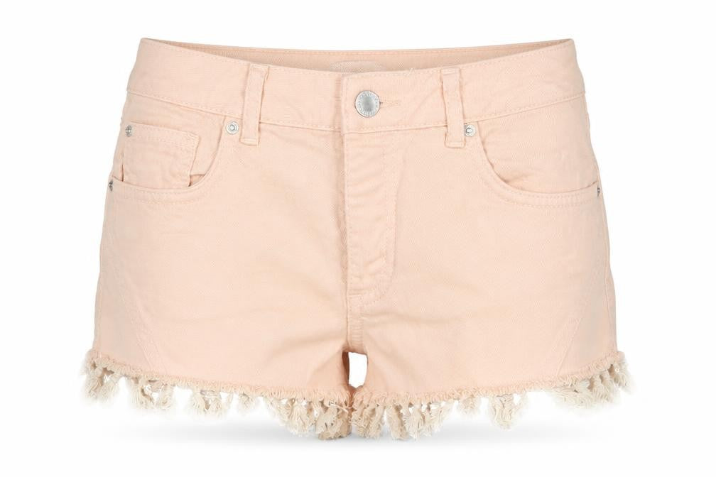 Miss Selfridge Womens Pink Cotton Hot Pants Shorts Size 6 Regular Zip