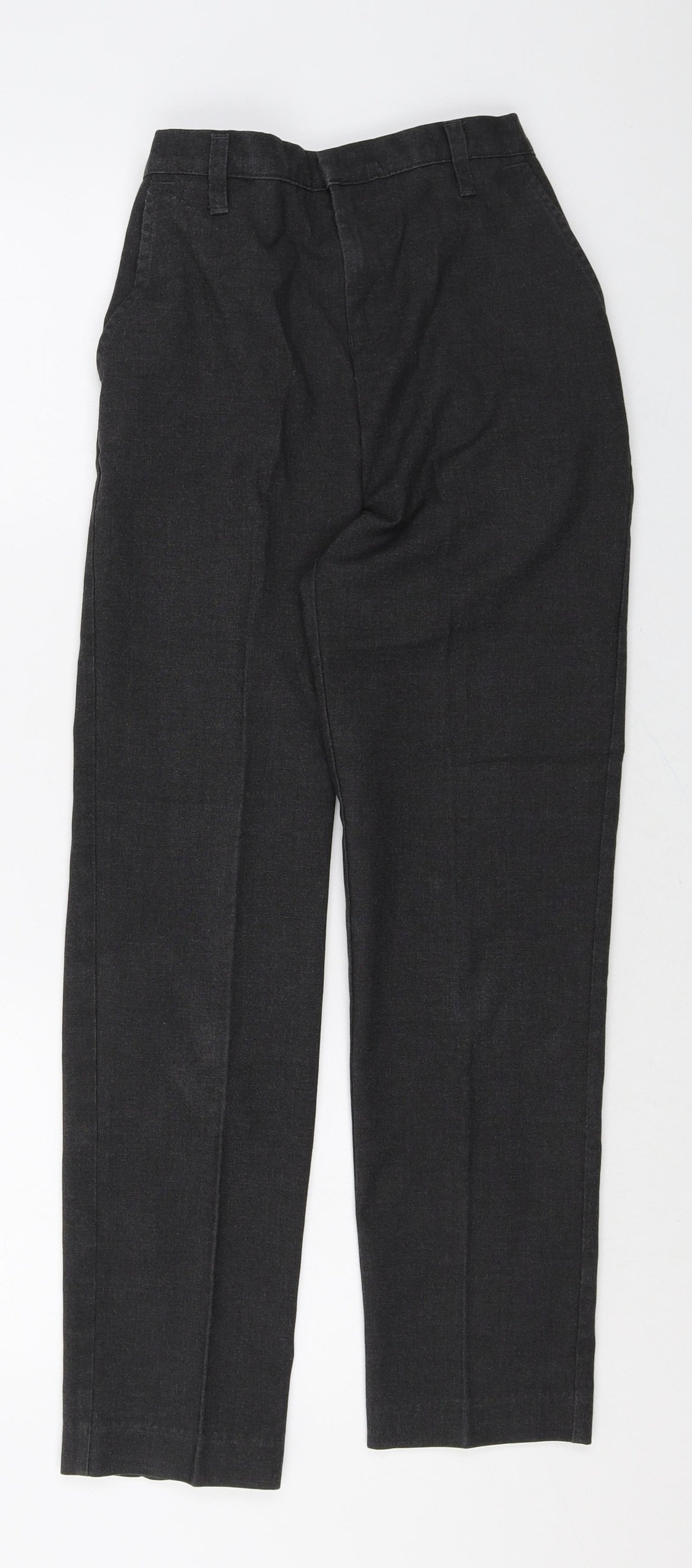 TU Boys Black Polyester Dress Pants Trousers Size 12 Years Regular Zip