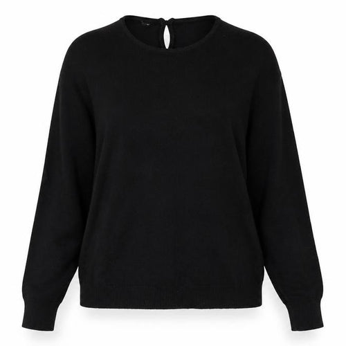 La Redoute Womens Black Round Neck Acrylic Pullover Jumper Size 14 - Size 14-16