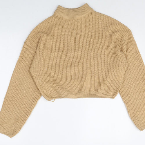 Divided Womens Beige Round Neck Acrylic Pullover Jumper Size M Pullover