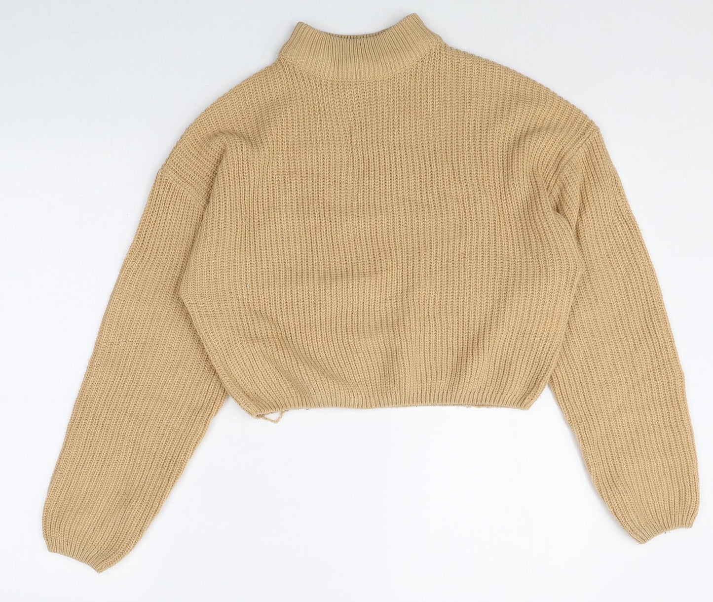 Divided Womens Beige Round Neck Acrylic Pullover Jumper Size M Pullover