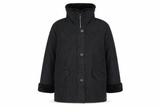 Front view of Marks & Spencer women’s green jacket, size UK 14, zip