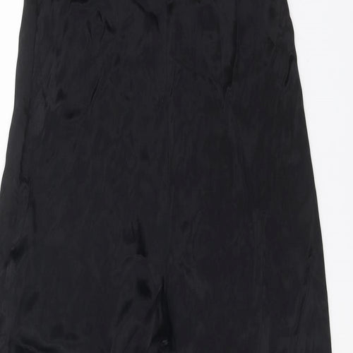 Zara Womens Black Polyester Jumpsuit One-Piece Size XS Pullover - Lace Trim