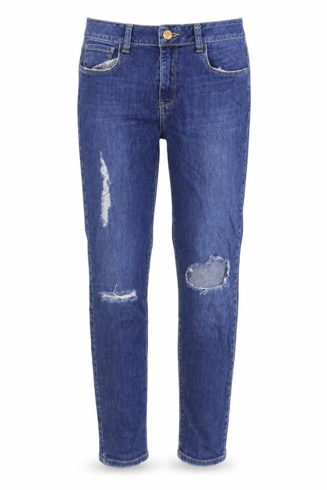 Brooke Womens Blue Cotton Straight Jeans Size 29 in Slim Zip