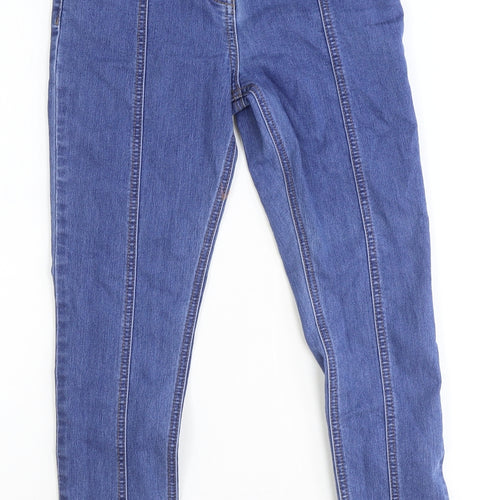 George Girls Blue 100% Cotton Skinny Jeans Size 12-13 Years Regular Button - Stitch Detail