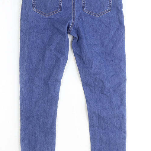 George Girls Blue 100% Cotton Skinny Jeans Size 12-13 Years Regular Button - Stitch Detail