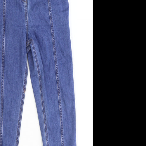 George Girls Blue 100% Cotton Skinny Jeans Size 12-13 Years Regular Button - Stitch Detail