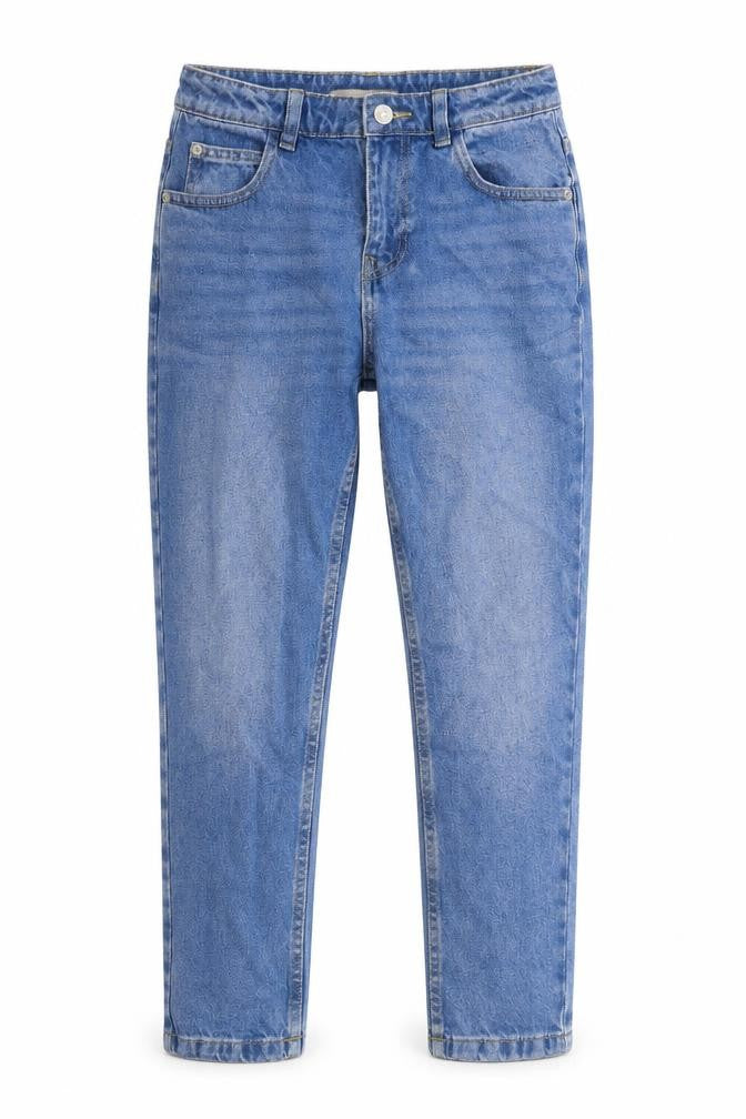 Preworn Girls Blue Cotton Skinny Jeans Size 10-11 Years Regular Zip